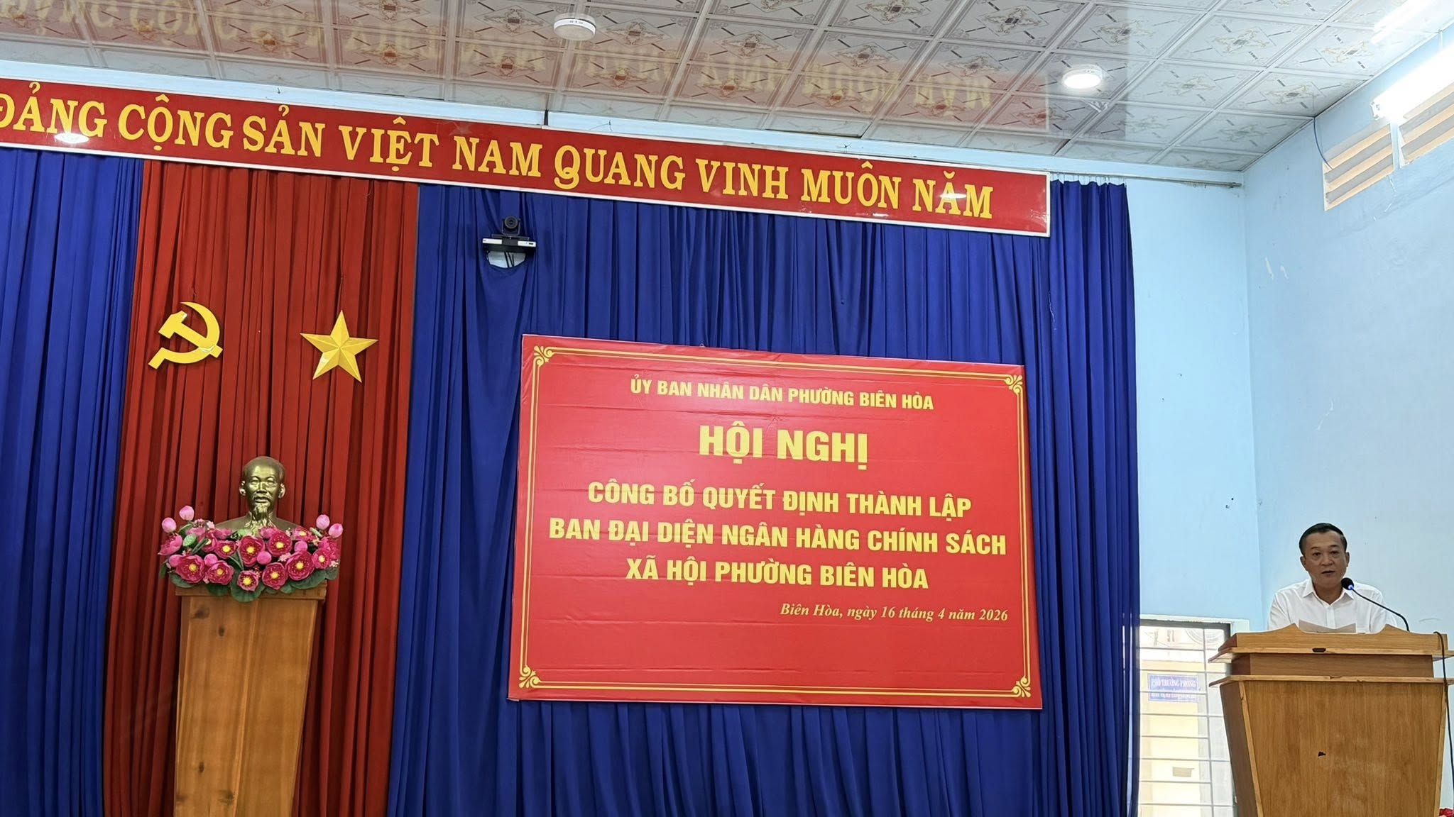 Đồng chí Thái Thanh Phong – Phó Bí thư Đảng ủy, Chủ tịch UBND phường phát biểu