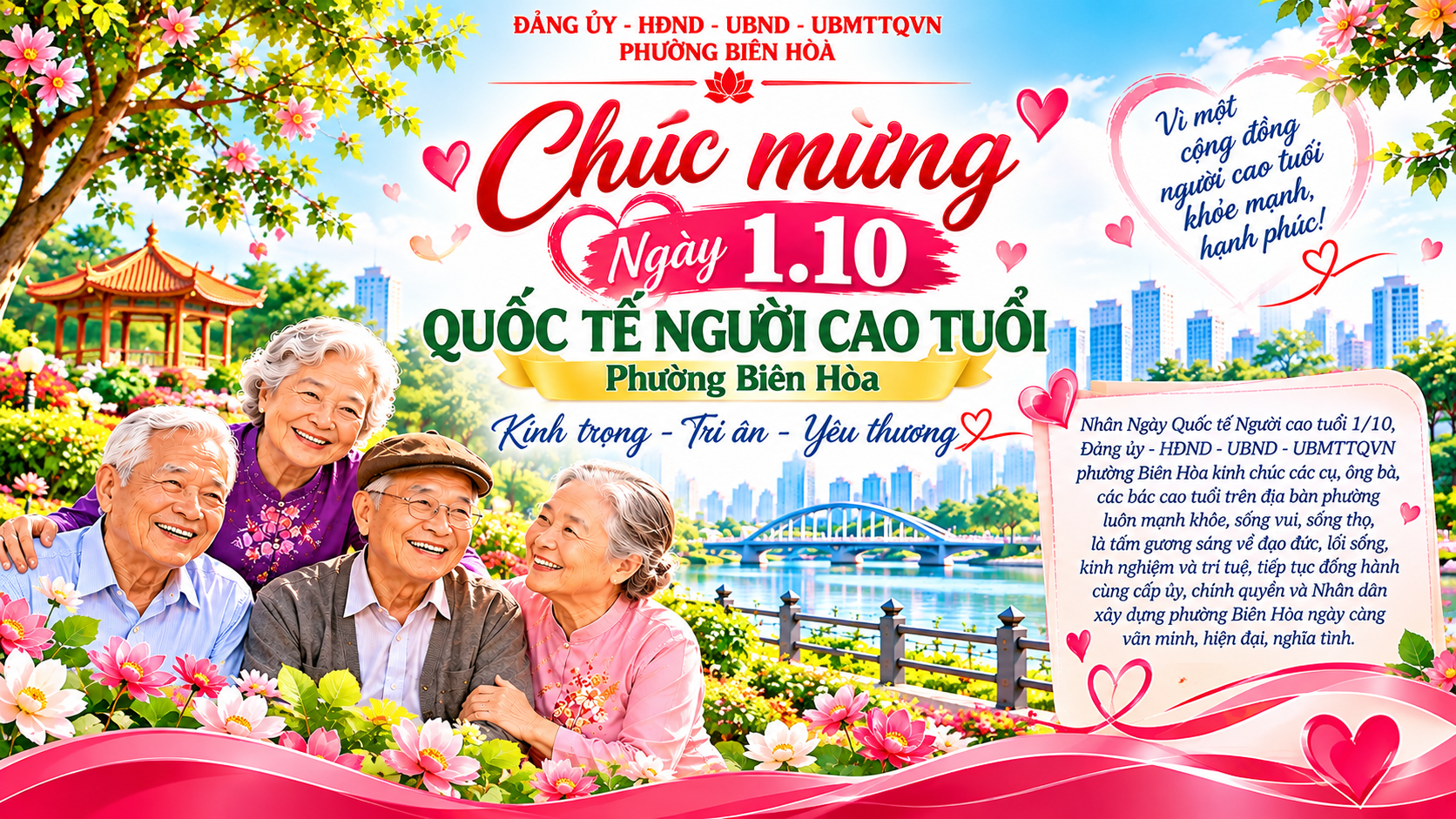 Phường Biên Hòa chúc mừng Ngày Quốc tế Người cao tuổi 01/10/2026